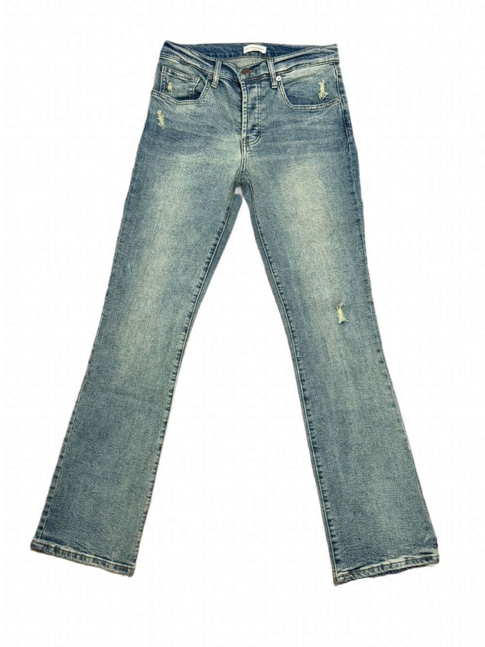 OLIVER LOGAN High Rise Straight Leg Button Fly Jeans- 27